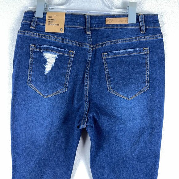 Blue Turtle Tobi Skinny Jeans Super Stretch RH2212 Distressed Womens Blue Size 9 - Picture 3 of 10